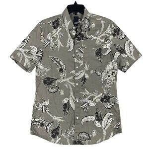 H&M Regular Fit Short Sleeve Button Up Shirt Floral‎ Mens Size S Paisley Casual